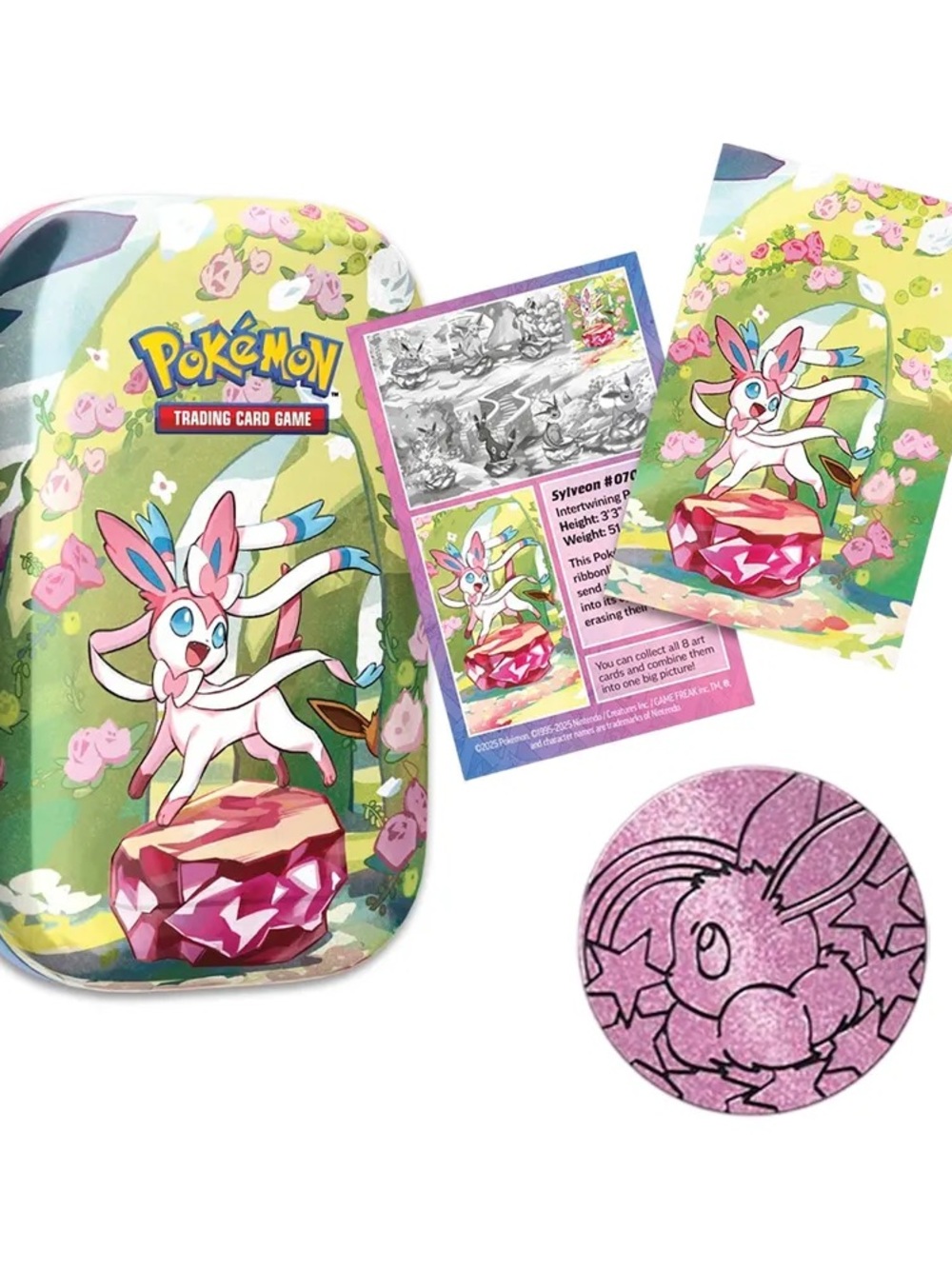 Pokémon Sylveon Floral Tin - Pink & Green